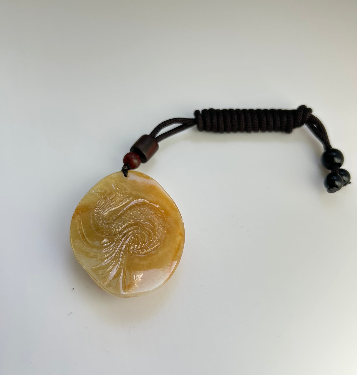 Natural Jade Dragon Pendant- Hand Craved | Symbol of Protection & Strength