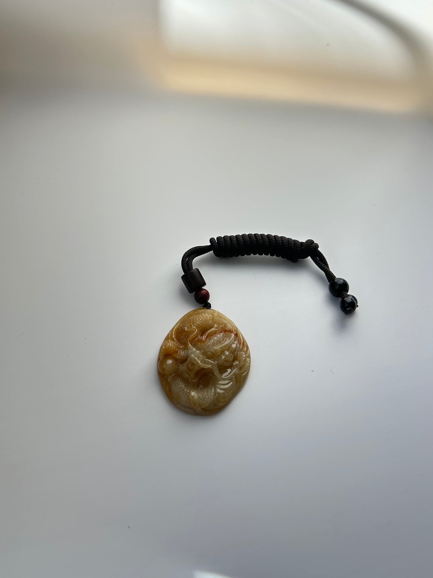 Natural Jade Dragon Pendant- Hand Craved | Symbol of Protection & Strength